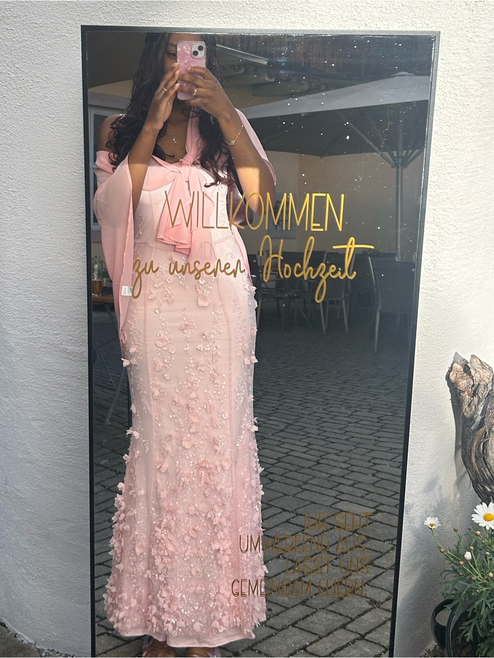 Elegant Pink Floral Dress